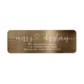 Trendy Merry Christmas Heart Script Metallic Gold (Vorne)