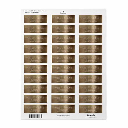 Trendy Merry Christmas Heart Script Metallic Gold (Vorne)