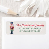 Trendy Merry Christmas Nutcracker Rücksendeadresse (Insitu)