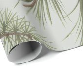 Trendy Merry Christmas Pine Cones and Branches Geschenkpapier (Rolleneckpunkt)