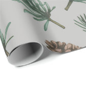 Trendy Merry Christmas Pine Cones and Branches     Geschenkpapier (Rolleneckpunkt)