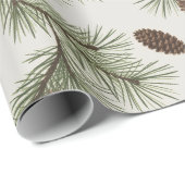 Trendy Merry Christmas Pine Cones and Branches     Geschenkpapier (Rolleneckpunkt)