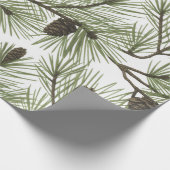 Trendy Merry Christmas Pine Cones and Branches Geschenkpapier (Ecke)