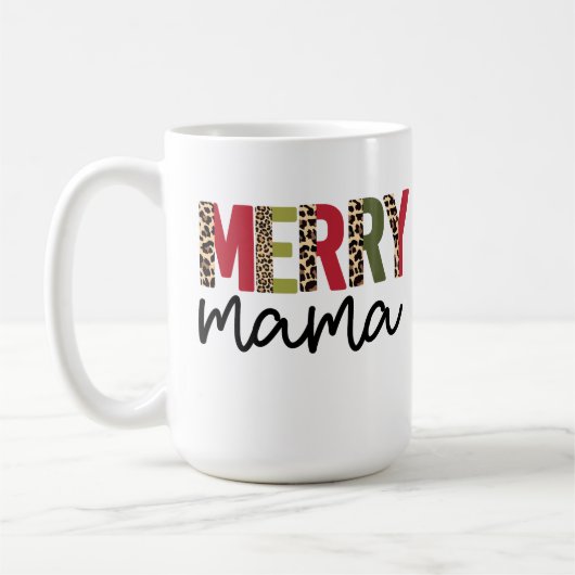 Trendy "Merry Mama" Weihnachten Kaffeetasse (Links)