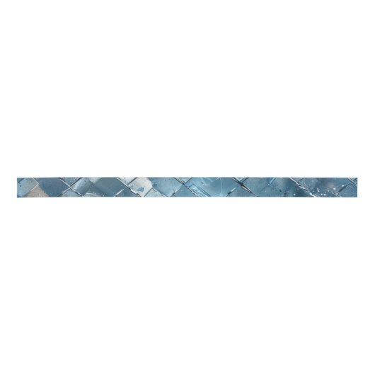 Trendy Metal Blue Satin Ribbon Satinband (Vorderseite)