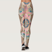 Trendy Metallic Gold und Pink Mandala Design Leggings (Rückseite)