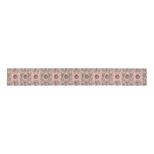 Trendy Metallic Gold und Pink Mandala Design Ripsband (Vorderseite)