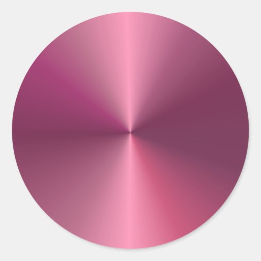 Trendy Metallic Look Leere elegante rosa Vorlage Runder Aufkleber (Vorderseite)
