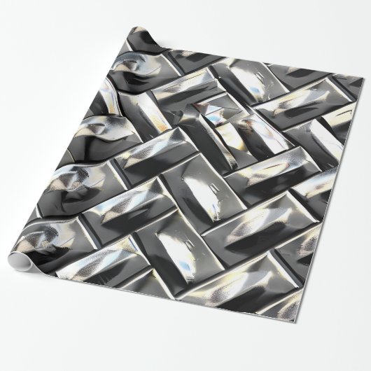 Trendy Metallic Texture Wrapping Paper Geschenkpapier (Ungerollt)