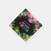 Trendy Mexican Floral Fiesta Birthday Baby Shower Serviette (Ecke)