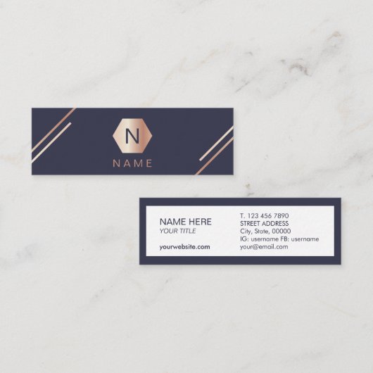 Trendy Mini Visitenkarte (Vorne/Hinten)