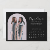 Trendy Minimal Arch Bridesmaid Vorschlag Card Einladung (Vorderseite)