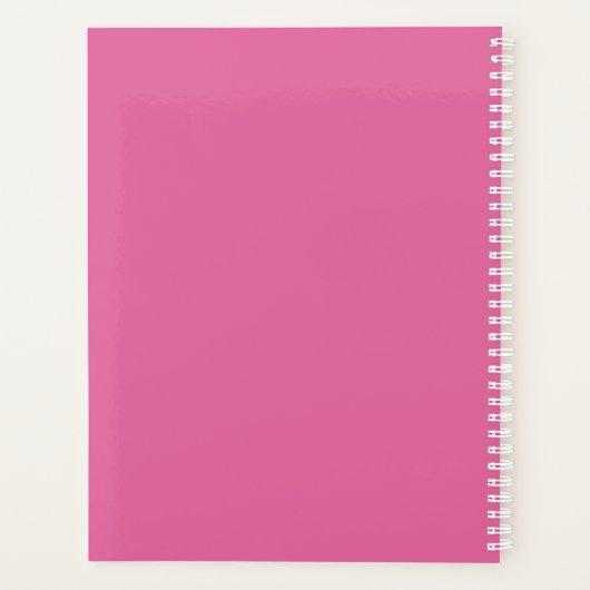 Trendy Minimal Design DIY Name/Betreff/Rosa & Aqua Planer (Rückseite)