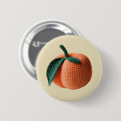 Trendy Minimal Modern Amigurumi Crochet Peach Button (Vorne & Hinten)