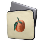 Trendy Minimal Modern Amigurumi Crochet Peach Laptopschutzhülle (Vorderseite Links)