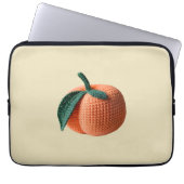 Trendy Minimal Modern Amigurumi Crochet Peach Laptopschutzhülle (Vorderseite)