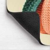 Trendy Minimal Modern Amigurumi Crochet Peach Mousepad (Ecke)