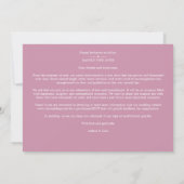 Trendy Minimal Pink/White 5 Multi Photos Collage Save The Date (Rückseite)
