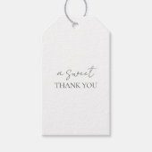 Trendy Minimal Script Wedding Vielen Dank Geschenkanhänger (Vorderseite)