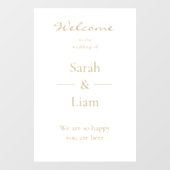 Trendy Minimalism | Chic Golden Schriftart Fensteraufkleber (Blatt)