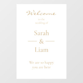 Trendy Minimalism | Chic Golden Schriftart Fensteraufkleber