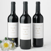 Trendy Minimalism | Set für die goldene Weinflasch Weinetikett