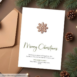 Trendy Minimalist Holiday Christmas Greeting Card Feiertagskarte