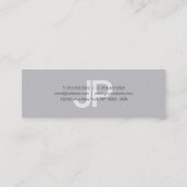 Trendy Minimalistic Chic Design Monogram Modern Mini Visitenkarte (Rückseite)