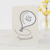 Trendy Minimalistisch Balloon Jegliches Alter Mode Karte (Gelbe Blume)