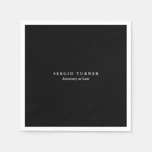 Trendy Minimalistisch Beruflich Black Serviette