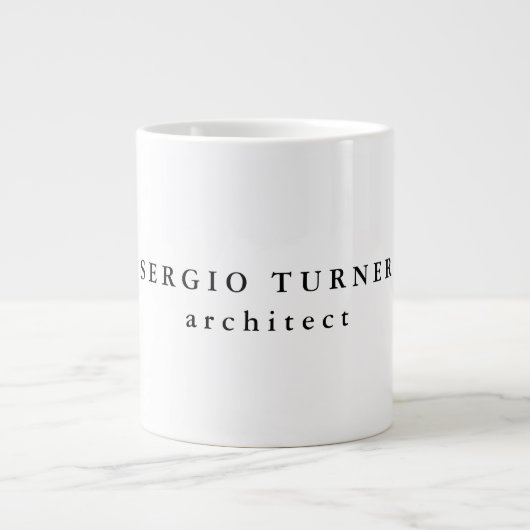 Trendy Minimalistisch Beruflich Jumbo-Tasse (Vorderseite)