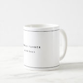 Trendy Minimalistisch Beruflich Kaffeetasse (VorderseiteRechts)
