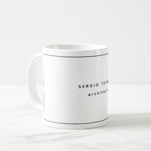 Trendy Minimalistisch Beruflich Kaffeetasse (Vorderseite Links)