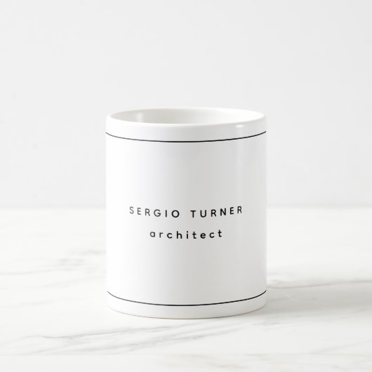 Trendy Minimalistisch Beruflich Kaffeetasse (Mittel)