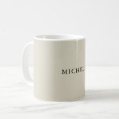 Trendy Minimalistisch Beruflich Modern Name Kaffeetasse (Vorderseite Links)