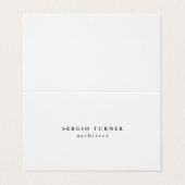 Trendy Minimalistisch Beruflich modern Visitenkarten (Außenseite Aufgefaltet)