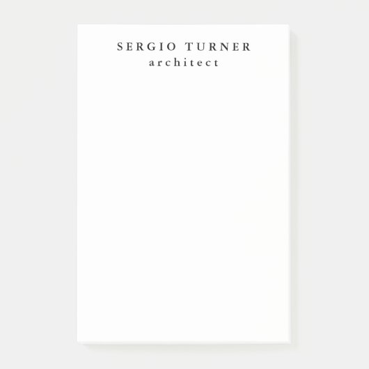 Trendy Minimalistisch Beruflich Post-it Klebezettel (Vorderseite)