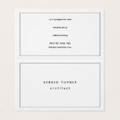 Trendy Minimalistisch Beruflich Visitenkarten (Außenseite Aufgefaltet)