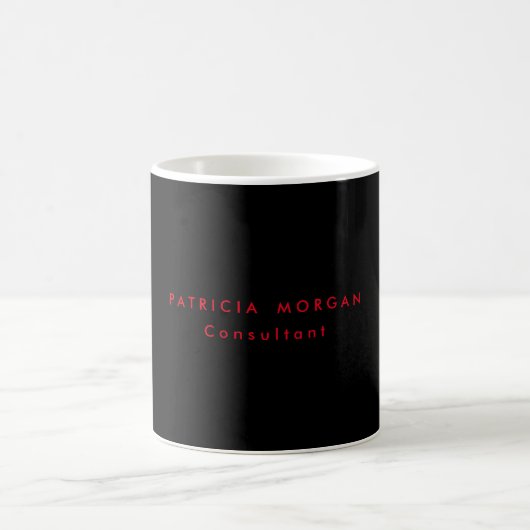 Trendy Minimalistisch Black Red Beruflich Ihren Na Kaffeetasse (Mittel)