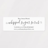 Trendy Minimalistisch Calligraphy Whipped Sugar Sc Etiketten (Design 2)