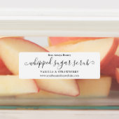 Trendy Minimalistisch Calligraphy Whipped Sugar Sc Etiketten (Befestigt)