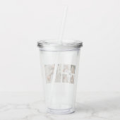 Trendy Minimalistisch Collage Fathers Foto Daddy G Acryltrinkbecher (Rückseite)