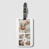 Trendy Minimalistisch Collage Fathers Foto Daddy G Gepäckanhänger (Vorderseite Vertikal)