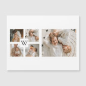 Trendy Minimalistisch Collage Fathers Foto Daddy G Magnetkarte (Vorderseite)