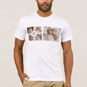 Trendy Minimalistisch Collage Fathers Foto Daddy G T-Shirt (Vorderseite)