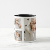 Trendy Minimalistisch Collage Fathers Foto Daddy G Tasse (Zentrum)