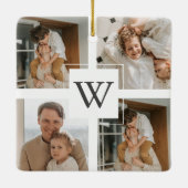 Trendy Minimalistisch Collage Foto Keramikornament (Rückseite)