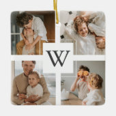 Trendy Minimalistisch Collage Foto Keramikornament (Vorderseite)