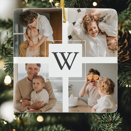 Trendy Minimalistisch Collage Foto Keramikornament