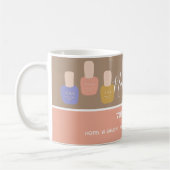 Trendy Minimalistisch Colorblock Nail Salon Busine Kaffeetasse (Links)